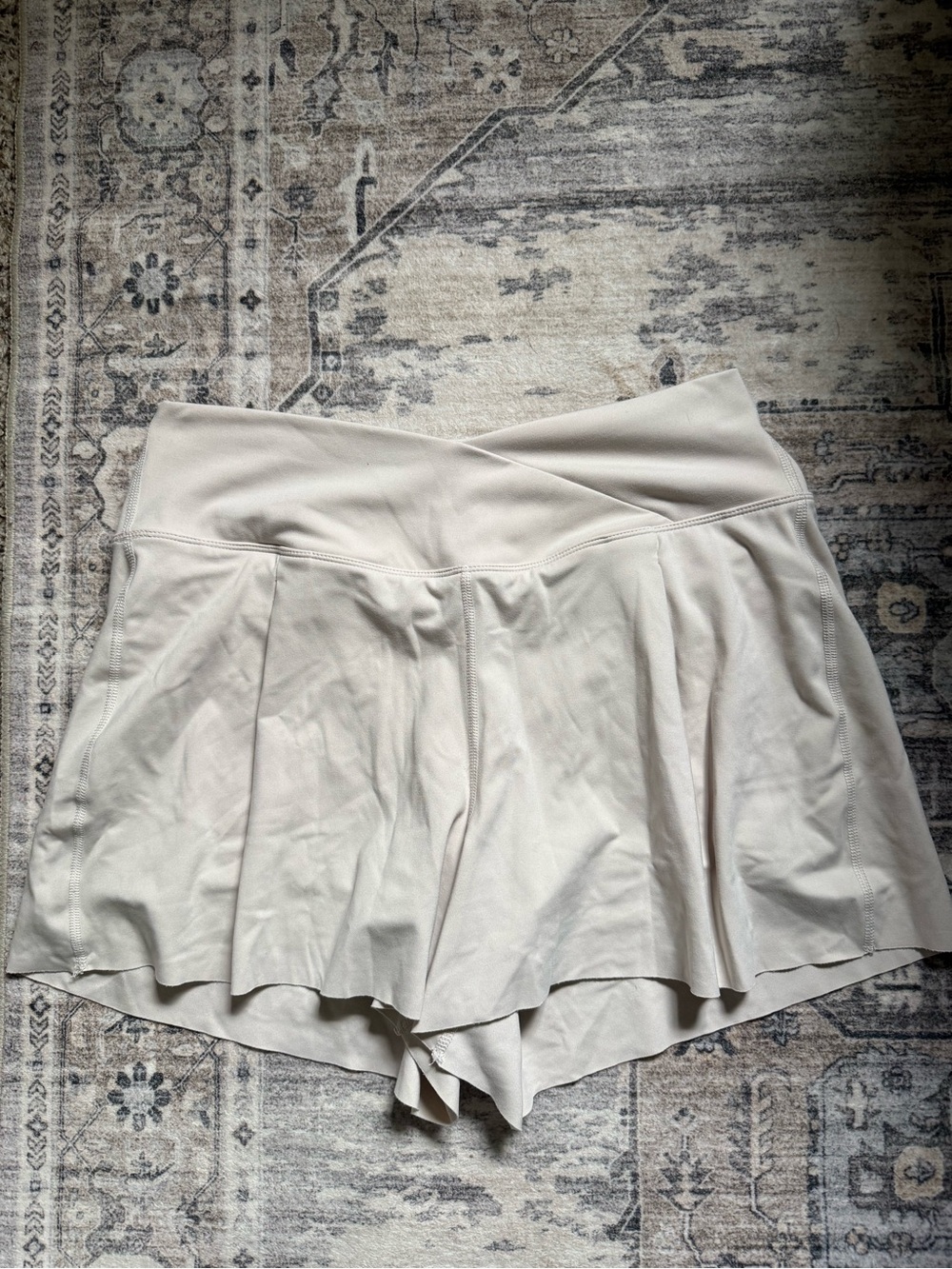 Women's Athletic Shorts in Light Beige